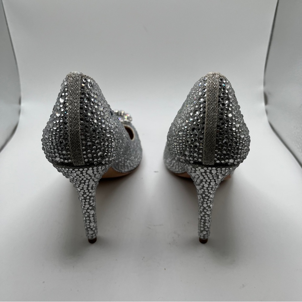 NWOB Badgley Mischka Women's Cher II Shop size 8 all blinged out pumps heels - Picture 6 of 11